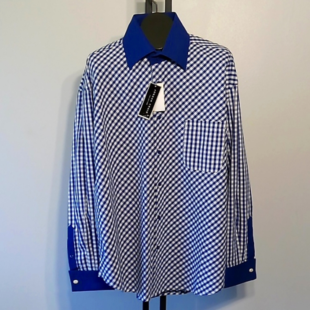 Awesome & Flawless 1pc Blue & White long sleeves shirt by Jordan Craig
